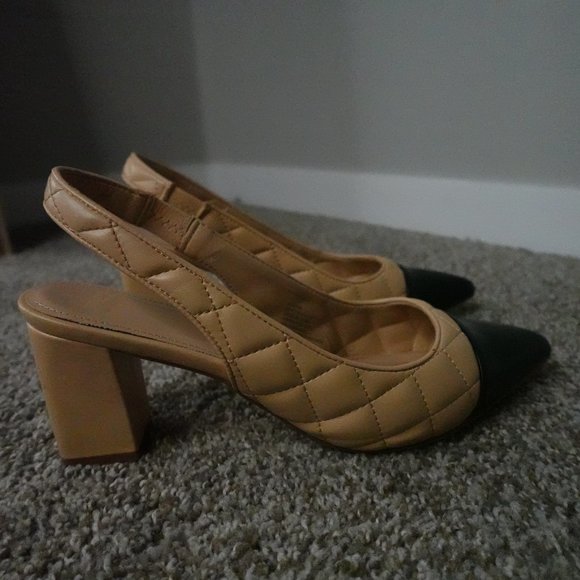 JustFab Edith Quilted Sling-Back Pumps - Size 11 - Picture 7 of 11